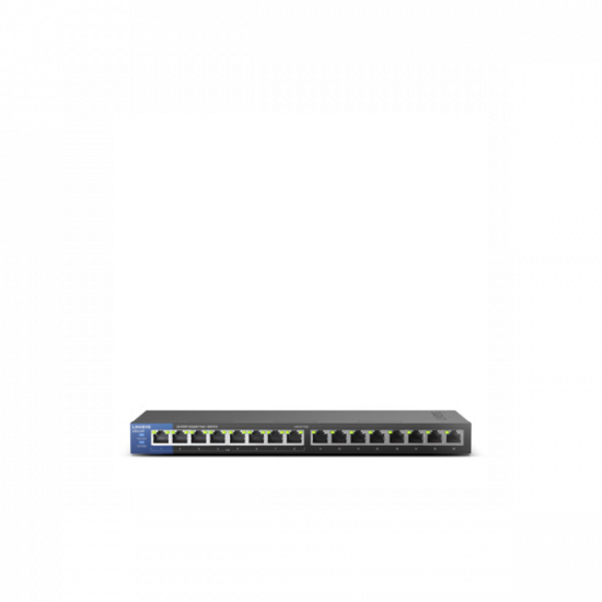 LINKSYS Switch LGS116P, 16x1000Mbps POE+ (16-Port Business Desktop Gigabit PoE+ Switch)