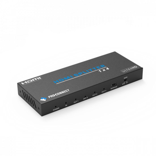 PROCONNECT Splitter, HDMI 2.0, 4K@60Hz, 1x4