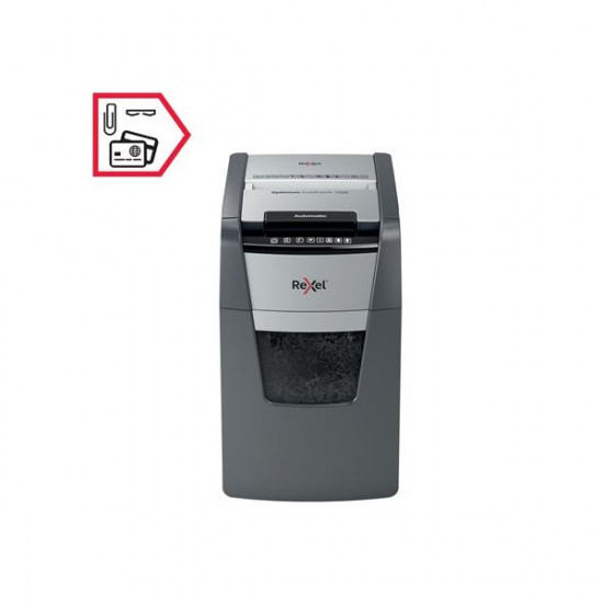 REXEL Iratmegsemmisítő, konfetti, 130 lap, "Optimum AutoFeed+ 130X"