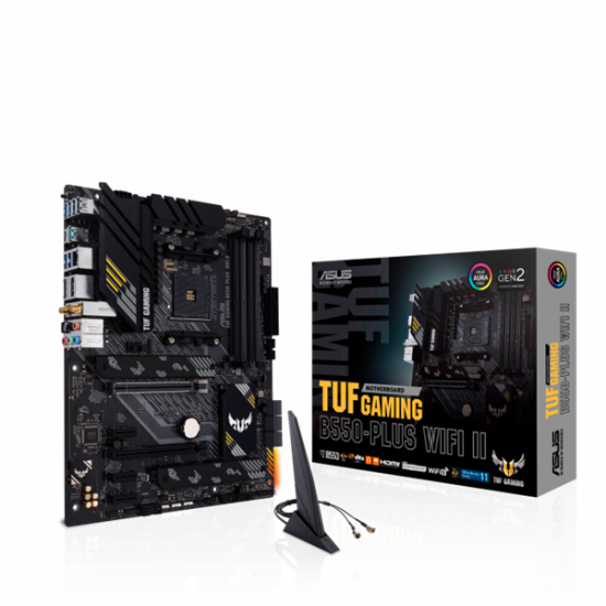 ASUS Alaplap AM4 TUF GAMING B550-PLUS WIFI II AMD B550, ATX