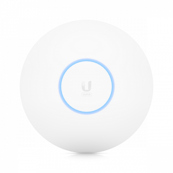 UBiQUiTi Wireless Access Point DualBand 1x1000Mbps, 5,3Gbps, 4x4 MU-MIMO, POE nélkül, Falra rögzíthető - U6-PRO