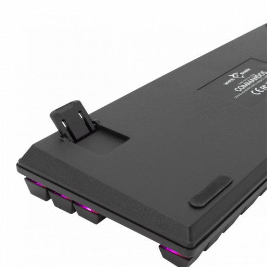 WHITE SHARK COMMANDOS mechanikus (red switch) gamer billentyűzet (magyar), fekete