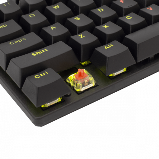 WHITE SHARK COMMANDOS mechanikus (red switch) gamer billentyűzet (magyar), fekete