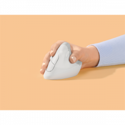 LOGITECH Egér - LIFT Vertical Ergonomic Bluetooth Optikai, Piszkosfehér