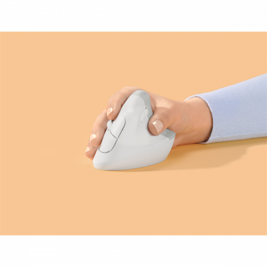 LOGITECH Egér - LIFT Vertical Ergonomic Bluetooth Optikai, Piszkosfehér