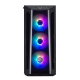 COOLER MASTER Ház Midi ATX MasterBox MB520 ARGB + 4db Ventilátor, Tápegység nélkül, Üvegfalú, Fekete