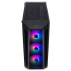 COOLER MASTER Ház Midi ATX MasterBox MB520 ARGB + 4db Ventilátor, Tápegység nélkül, Üvegfalú, Fekete