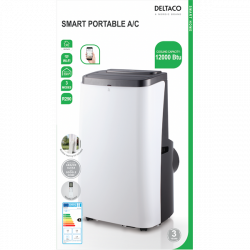 DELTACO SMART HOME SH-AC02 mobil smart klíma, 3,5kW, 12000 BTU,  WI-FI, hűt, 3 év garancia