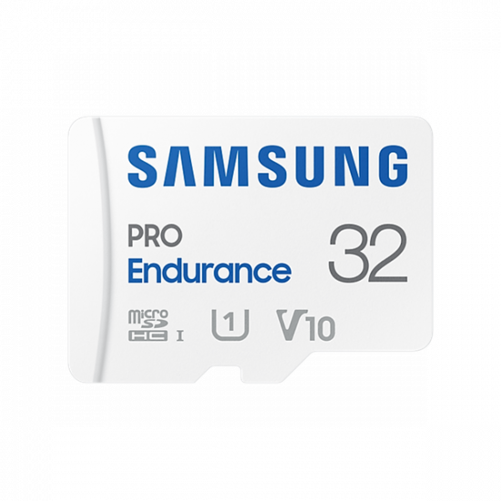 SAMSUNG Memóriakártya, PRO Endurance microSD kártya 32GB, CLASS 10, UHS-I (SDR104), + SD Adapter, R100/W30