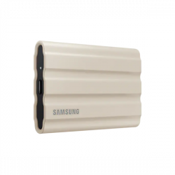 SAMSUNG Hordozható SSD T7 Shield, USB 3.2 Gen.2 (10Gbps), 2TB, Bézs