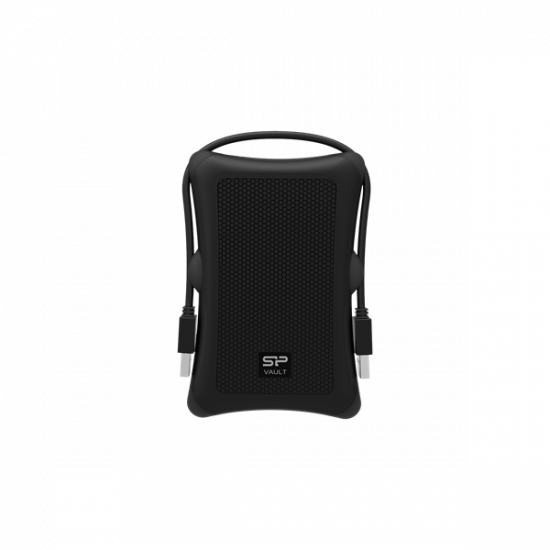 SILICON POWER 2.5" HDD USB 3.2 1TB Armor A30 ütésálló, Fekete