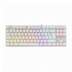 WHITE SHARK COMMANDOS mechanikus (red switch) gamer billentyűzet (magyar), fehér