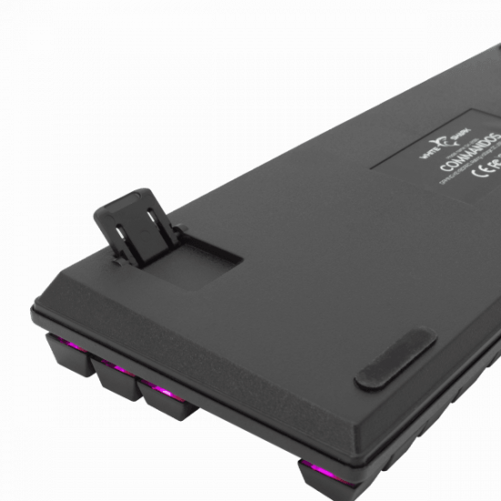 WHITE SHARK COMMANDOS mechanikus (blue switch) gamer billentyűzet (magyar), fekete