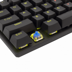 WHITE SHARK COMMANDOS mechanikus (blue switch) gamer billentyűzet (magyar), fekete