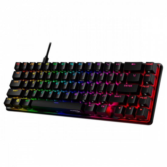 HP HYPERX vezetékes mechanikus gaming billentyűzet Alloy Origins 65 RGB piros switch - amerikai lokalizáció