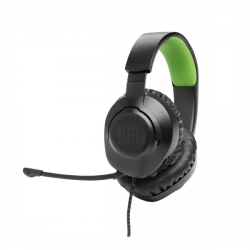 JBL Quantum 100X Console (Vezetékes, gaming fejhallgató levehető mikrofonnal), Fekete/Zöld