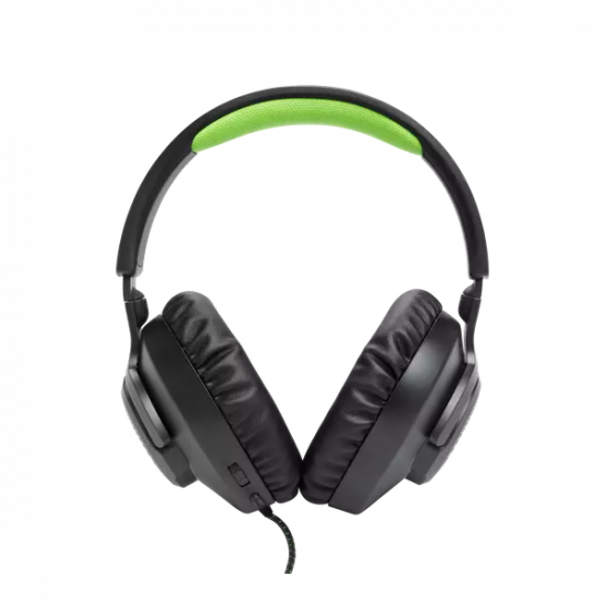 JBL Quantum 100X Console (Vezetékes, gaming fejhallgató levehető mikrofonnal), Fekete/Zöld