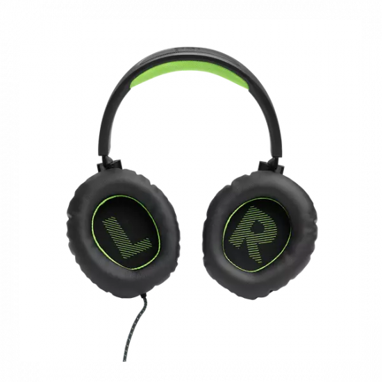 JBL Quantum 100X Console (Vezetékes, gaming fejhallgató levehető mikrofonnal), Fekete/Zöld