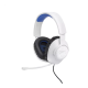 JBL Quantum 100P Console (Vezetékes, gaming fejhallgató levehető mikrofonnal), Fehér/Kék
