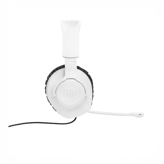 JBL Quantum 100P Console (Vezetékes, gaming fejhallgató levehető mikrofonnal), Fehér/Kék