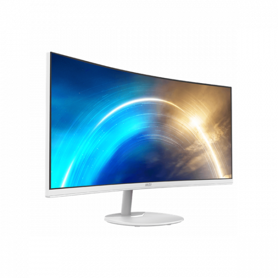 MSI Monitor Business PRO MP341CQW Ívelt 34" QHD, 3440x1440, 100Hz VA 21:9, 3000:1 CR, 300cd/m2, 4 ms, HDMI, DP, White