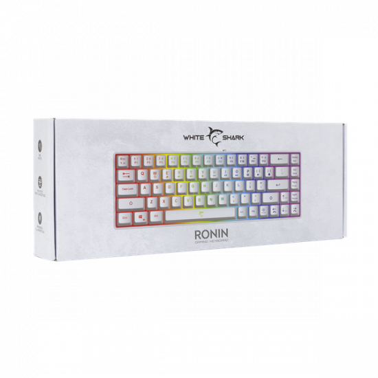 WHITE SHARK GK-2201W-US RONIN-W fehér membrán gamer billentyűzet (US)