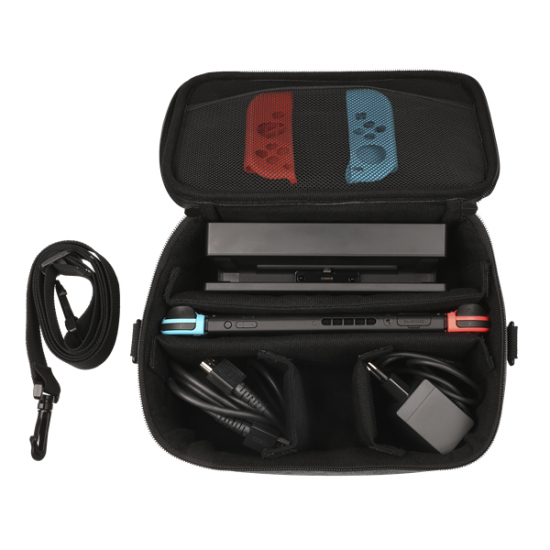 KONIX - MYTHICS Nintendo Switch/Lite/OLED All In Táska, Fekete