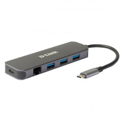 D-LINK USB-C HUB 3xUSB + 1xUSB-C +1xLAN, DUB-2334