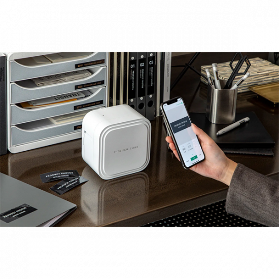 BROTHER Címkenyomtató PT-P910BT, P-touch Cube Pro, TZE: 3,5-36mm, BT/USB-C, hordozható