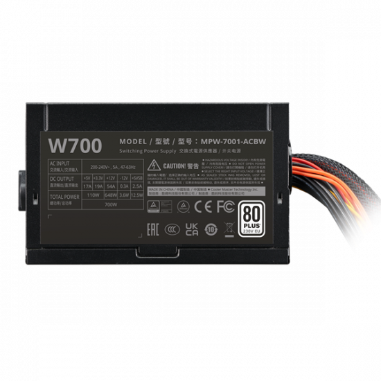 COOLER MASTER Tápegység ELITE NEX W700 700W, 12cm, 80+