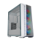 COOLER MASTER Ház Midi ATX MasterBox 520 + 3db Ventilátor + HUB,Tápegység nélkül, Üvegfalú, fehér