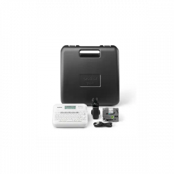 BROTHER Címkenyomtató PT-D410VP, asztali, TZe , 3,5-18mm, könnyen olvasható grafikus kijelző, P-touch,, hordtáska