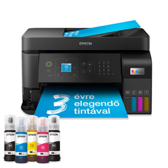 EPSON Tintasugaras nyomtató - EcoTank L5590 (A4, MFP, színes, 4800x1200 DPI, 33 lap/perc, ADF, USB/LAN/Wifi)