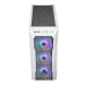 COOLER MASTER Ház Midi ATX MasterBox TD500 MESH V2 ARGB, 3db ARGB Ventilátorral, Tápegység nélkül, Edzett Üveg, fehér