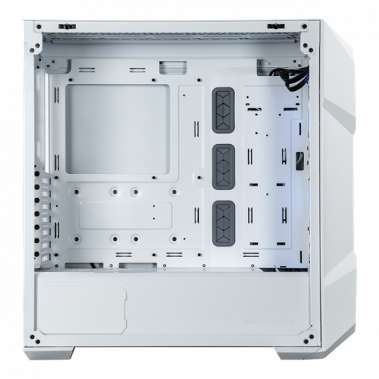 COOLER MASTER Ház Midi ATX MasterBox TD500 MESH V2 ARGB, 3db ARGB Ventilátorral, Tápegység nélkül, Edzett Üveg, fehér