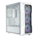 COOLER MASTER Ház Midi ATX MasterBox TD500 MESH V2 ARGB, 3db ARGB Ventilátorral, Tápegység nélkül, Edzett Üveg, fehér
