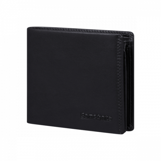 SAMSONITE BŐR Pénztárca 140976-1041, 046 - B 6CC+VFL+2C+C (BLACK) -ATTACK 2 SLG