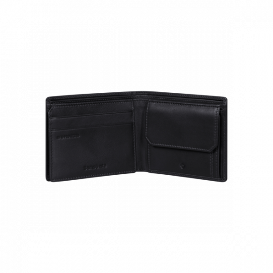 SAMSONITE BŐR Pénztárca 140976-1041, 046 - B 6CC+VFL+2C+C (BLACK) -ATTACK 2 SLG