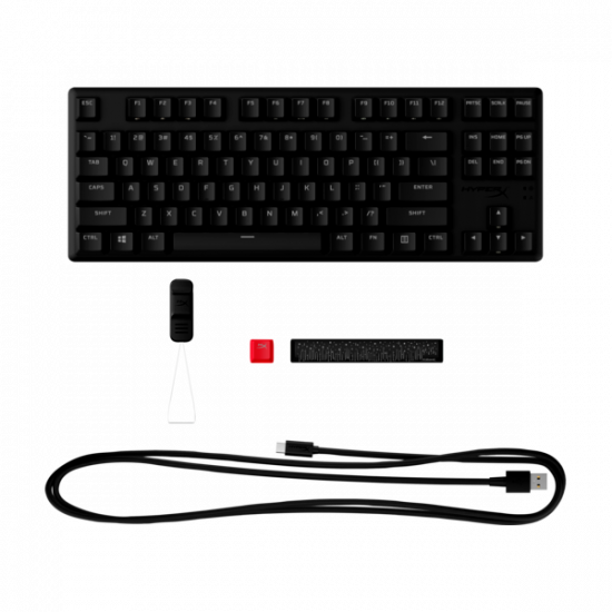 HP HYPERX vezetékes mechanikus gaming billentyűzet Alloy Origins Core PBT piros switch - brit lokalizáció