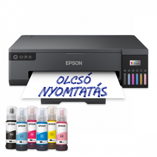 EPSON Tintasugaras fotónyomtató - EcoTank L18050 (A3+, színes, 5760x1440 DPI, 22 lap/perc, USB/WIFI)