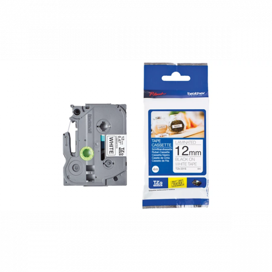 Brother szalag TZE-231S2, Fehér alapon fekete, 12mm, 4m