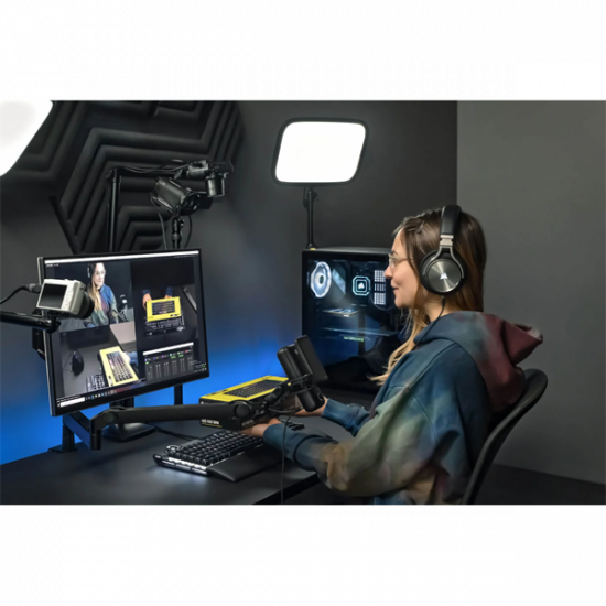 CORSAIR ELGATO LED Stúdiólámpa, Key Light, 2800 lumens, Állítható teleszkópos, Max magasság: 55cm, fekete