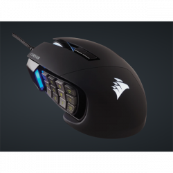 CORSAIR Vezetékes Egér Gaming, SCIMITAR RGB ELITE, 17 programozható gomb, RGB Világítás, 18000dpi, fekete