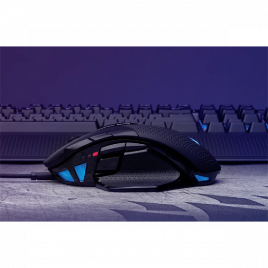CORSAIR Vezetékes Egér Gaming, NIGHTSWORD RGB Tunable, 8 programozható gomb, RGB Világítás, 18000dpi, fekete
