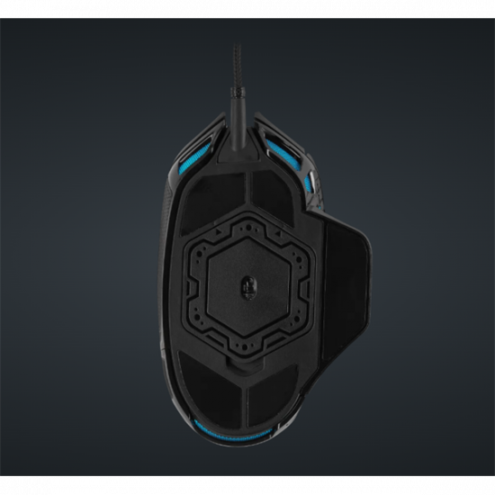 CORSAIR Vezetékes Egér Gaming, NIGHTSWORD RGB Tunable, 8 programozható gomb, RGB Világítás, 18000dpi, fekete