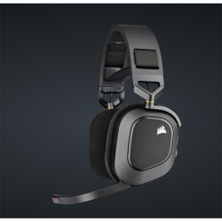 CORSAIR Vezeték Nélküli Headset, HS80 RGB WIRELESS Premium Gaming, Dolby Atmos hangzás, szürke