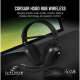 CORSAIR Vezeték Nélküli Headset, HS80 RGB WIRELESS Premium Gaming, Dolby Atmos hangzás, szürke