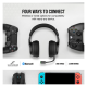 CORSAIR Vezetékes/Vezeték Nélküli Headset, VIRTUOSO RGB WIRELESS XT, Dolby Atmos, fekete
