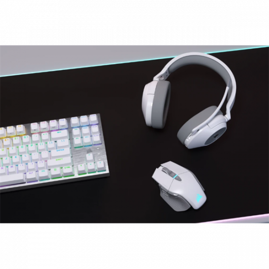 CORSAIR Vezeték Nélküli Headset, HS55 WIRELESS Gaming, 7.1 Hangzás, fehér