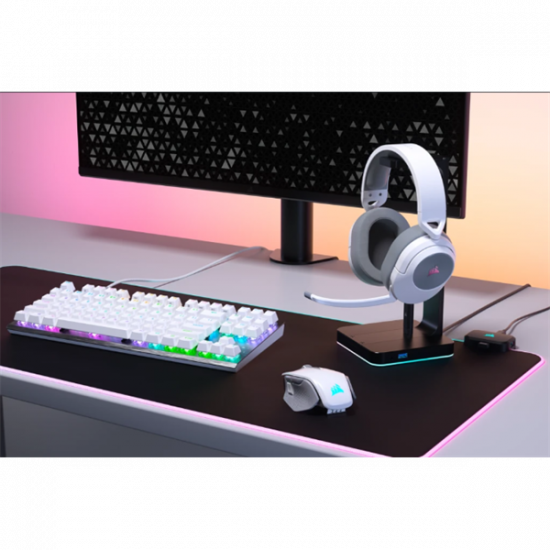 CORSAIR Vezeték Nélküli Headset, HS55 WIRELESS Gaming, 7.1 Hangzás, fehér